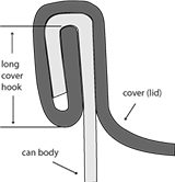 double seam hook cover long