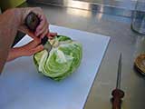 sauerkraut cabbage trimming