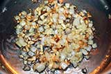 Sautéing onion and garlic.