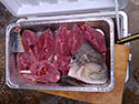 Very large fish like tuna or the jack above, are usually cut into steaks.