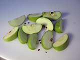 cored apples