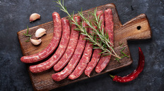 Kosher Beef Sausage with Flour