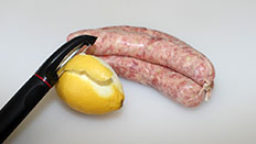 Saucisse de Veau au Citron (Veal Sausage with Lemon Zest)