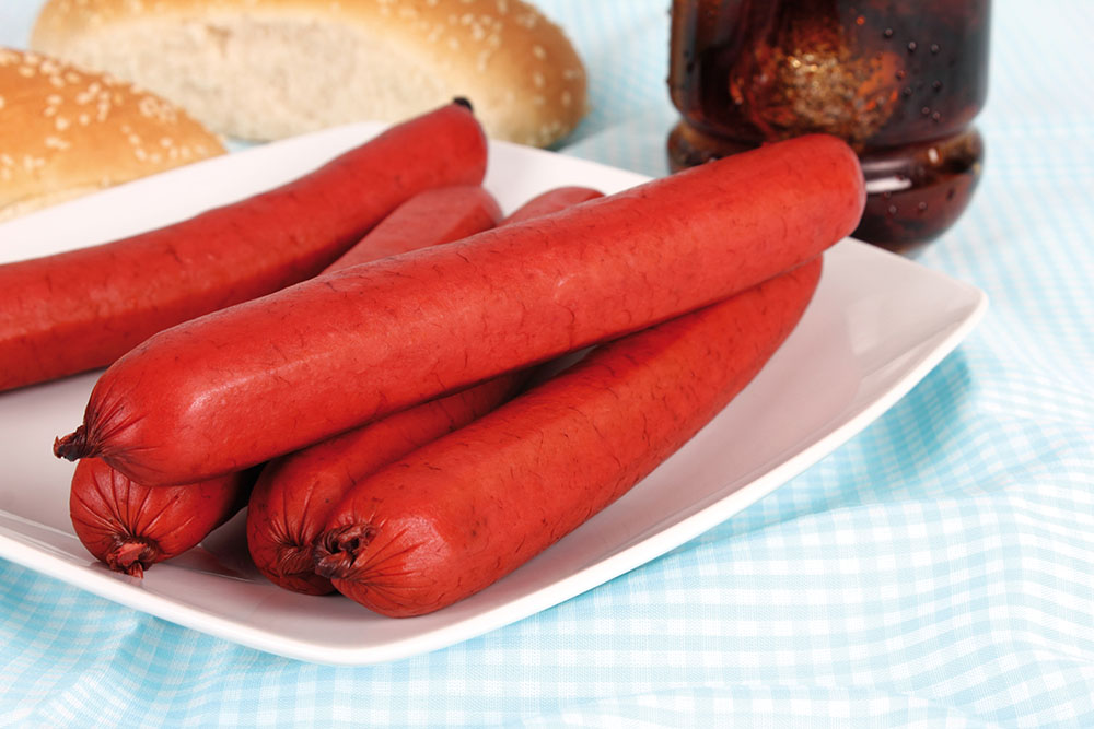 Red Sausage Popular Danish Street Food