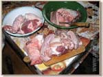 Meats for blood sausage