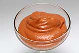 Soy protein emulsion with tomato juice.<br>1 part soy protein isolate : 4 parts oil : 5 parts tomato juice.
