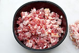 Diced bacon