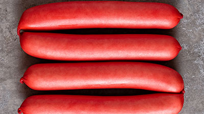 Saveloy English sausages